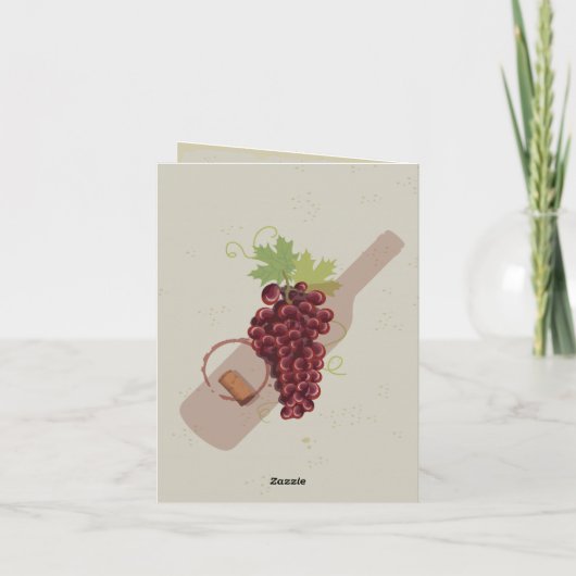 Vignoble rustique Winery Merci cartes de notes (Dos)