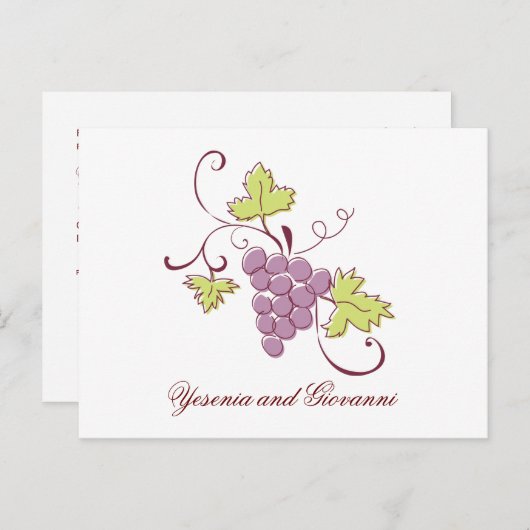 Vignoble toscan Enregistrer la date carte postale (Devant / Derrière)