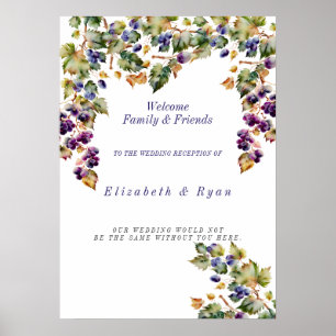 Vignoble Vineyard Mariage Welcome Poster