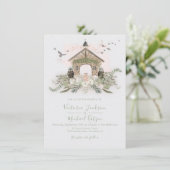 Vignoble Vineyard Stone Lieu de mariage invitation (Debout devant)