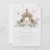 Vignoble Vineyard Stone Lieu de mariage invitation (Devant)
