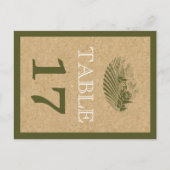 Vignoble vintage et liège mariage numéro de table (Devant)