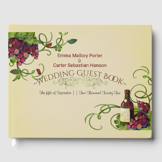 Vignobles d'été Vignoble Romantique Livre d'or (Recto)