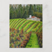 Vignobles en Healdsburg, CA Carte postale aquarell (Devant)