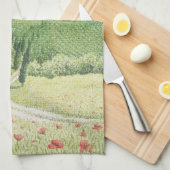 Vignobles toscans, Italie en serviette de thé en (Quart Plié)