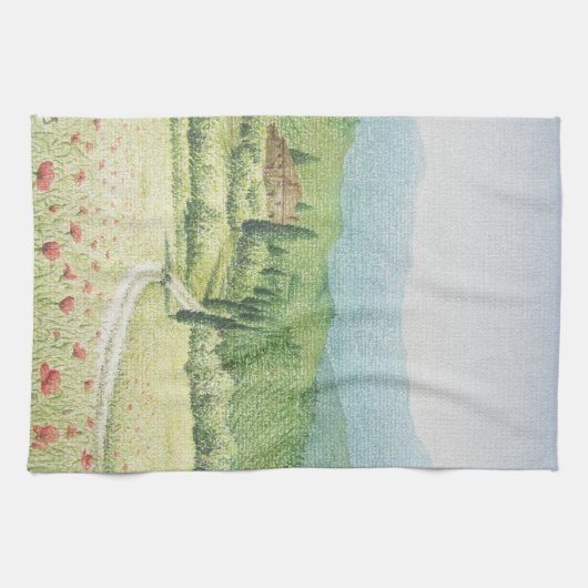 Vignobles toscans, Italie en serviette de thé en (Horizontal)