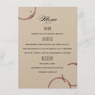 Vignobles Vignobles Menu Mariage
