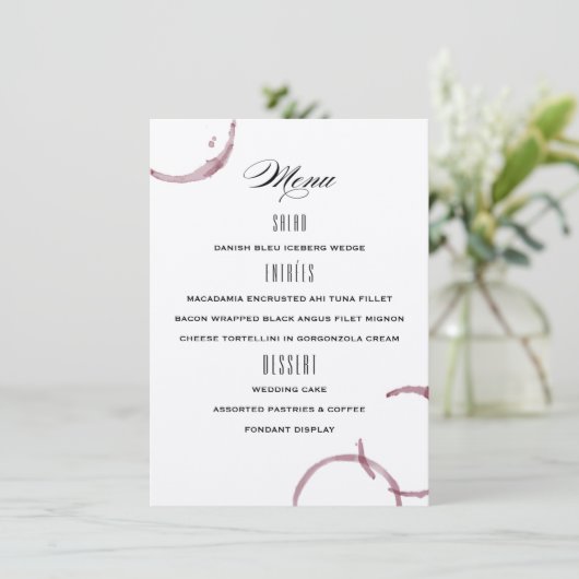 Vignobles Vignobles Menu Mariage (Debout devant)
