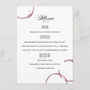 Vignobles Vignobles Menu Mariage
