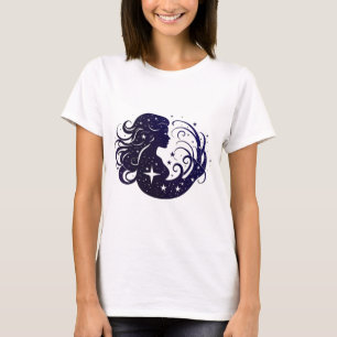 Vigro Dierenriem met Kosmische en Sterachtige Elem T-shirt