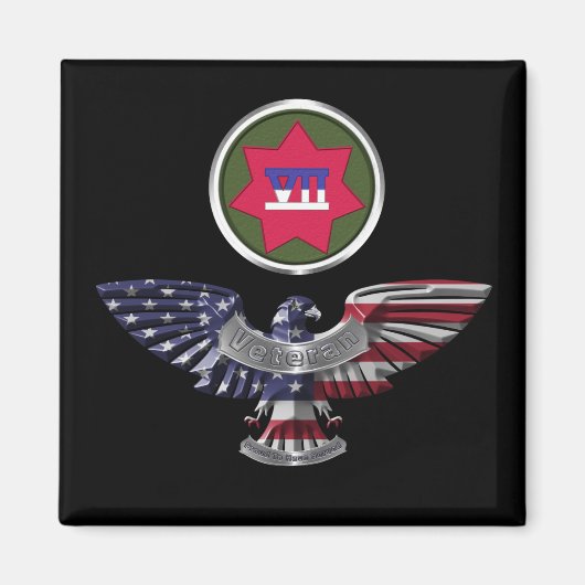 VII Armored Corps Eagle Magneet (Voorkant)
