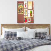 VIII Justitie, zeven tarotkaarten Canvas Afdruk (Insitu (Slaapkamer))