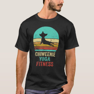 Viintag Chiweenie Yoga Fitness Chihuahua Dachshund T-shirt