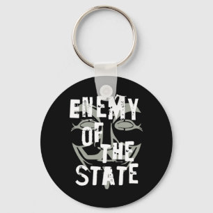 Vijand van de staat Anonymous #Resist Sleutelhanger