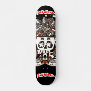 Vijandige Barbell Schedel Skateboard