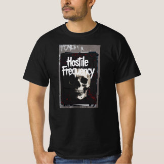 vijandige frequentie met schedel t-shirt