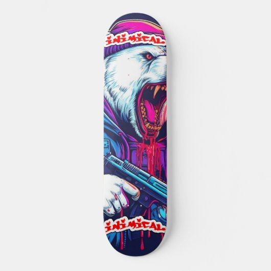 Vijandige ijsbeer skateboard (Voorkant)