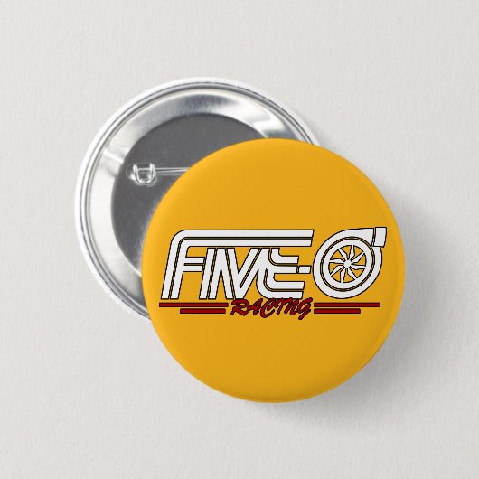 Vijf-0 Logo Ronde Button 5,7 Cm (Voorkant /achterkant)