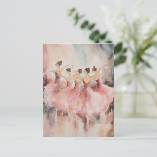 Vijf balletdansers Briefkaart (Staand voorkant)