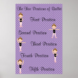 Vijf balletposities poster