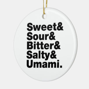 Vijf Basis Smaakjes Keramisch Ornament