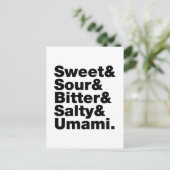 Vijf basistastjes briefkaart (Staand voorkant)