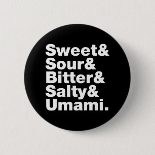 Vijf basistastjes ronde button 5,7 cm