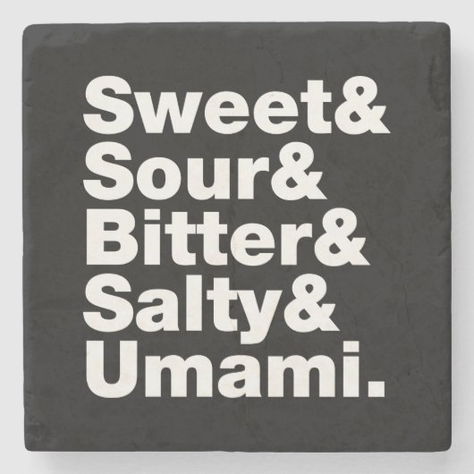 Vijf basistastjes stenen onderzetter (Voorkant)