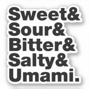 Vijf basistastjes sticker