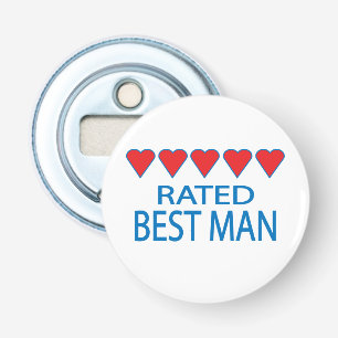 Vijf beste man met hart button flesopener