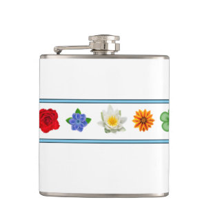 Vijf bloemen heupfles