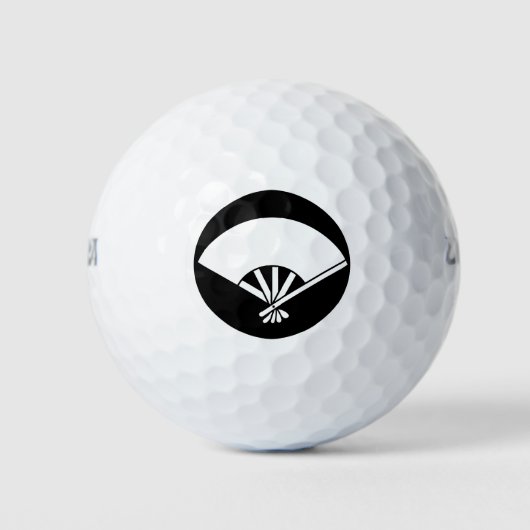 Vijf botten waaier in rijstcake golfballen (Voorkant)