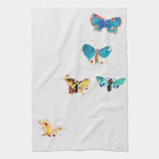 Vijf Butterflies, Redon Theedoek (Verticaal)