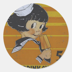 Vijf cent Popsicles Ronde Sticker