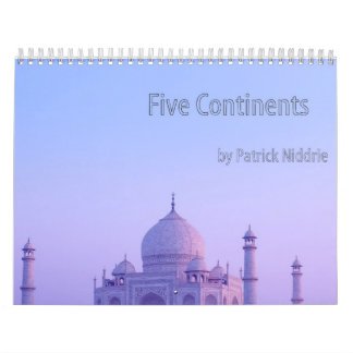 Vijf continenten van Patrick Niddrie Kalender