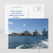 Vijf cruiseschepen briefkaart (Voorkant / Achterkant)