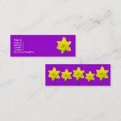 Vijf Daffodils Mini Visitekaartje (Voorkant / Achterkant)