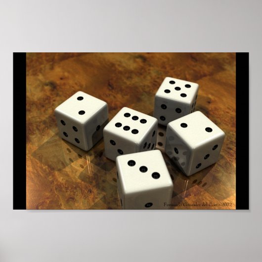 Vijf Dice Poster (Voorkant)
