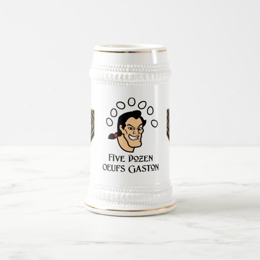 Vijf dozen tandbeitje/gents FF Logo Stein Bierpul (Center)