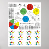 Vijf elementen Acupunctie-Poster