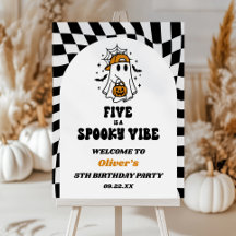 Vijf enge vibe 5e verjaardagsfeest welkomstbord