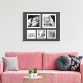 Vijf Fave foto's met witte Lijsten Collage Canvas Afdruk (Insitu (Woonkamer))