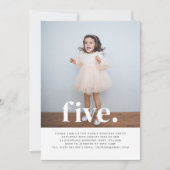 Vijf Foto eerste uitnodiging van de Dag (Voorkant)