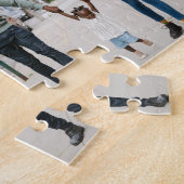 Vijf foto familie Keepsake Legpuzzel (Zijkant)