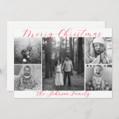 Vijf foto Kerstmis Kaart (Voorkant / Achterkant)