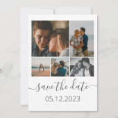 Vijf Foto's die de datum inspireren Save The Date (Voorkant)