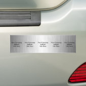 Vijf geborstelde Metalen Bumperstickers (Op auto)