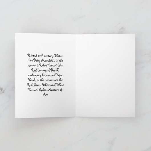 Vijf Godheid Mandala Kaart (Binnen)