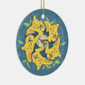 Vijf gouden katten... keramisch ornament (Rechts)