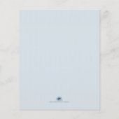 Vijf gouden kerstballen - blauw schrijven (Achterkant)